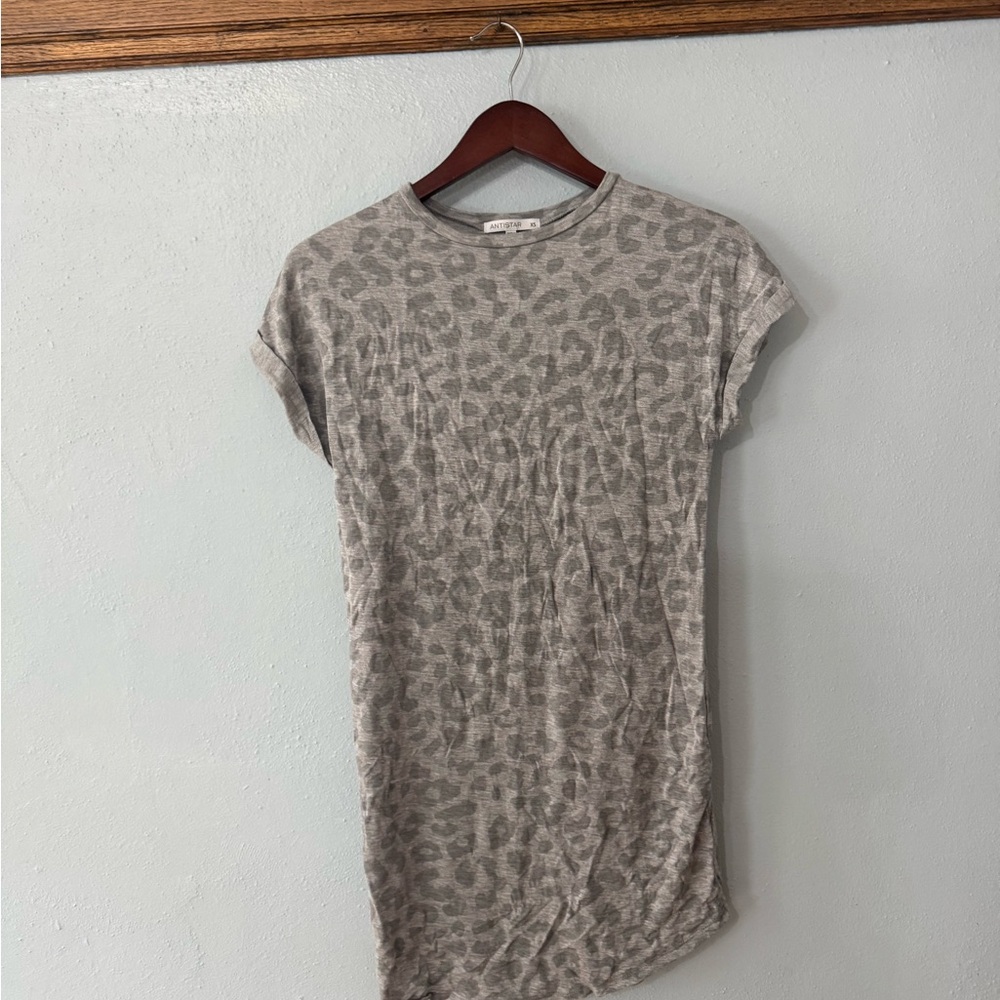 Gray Leopard Print Dress